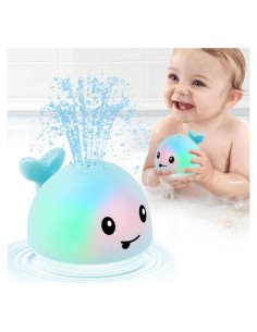Juguete de Baño Ballena Iluminada para Bebés - Azul