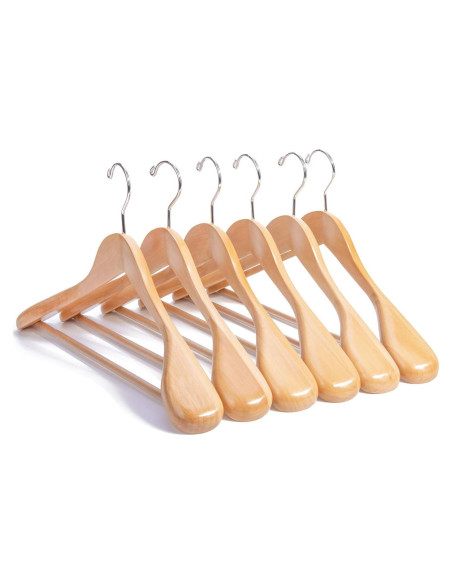 Perchas de abrigo de madera Nature Smile - 6 unidades 40.64 cm