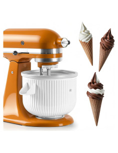 Accesorio para Hacer Helados FOKIEE para Batidoras KitchenAid 2L