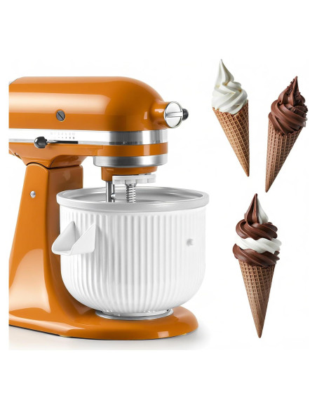 Accesorio para Hacer Helados FOKIEE para Batidoras KitchenAid 2L