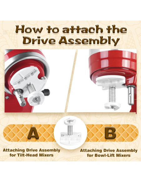 Accesorio para Hacer Helados FOKIEE para Batidoras KitchenAid 2L