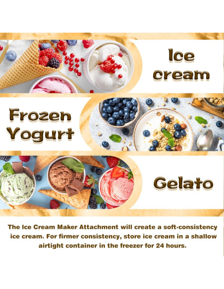 Accesorio para Hacer Helados FOKIEE para Batidoras KitchenAid 2L