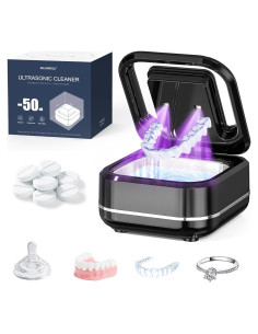 Limpiador Ultrasónico HAUSBELL Negro para Dientes y Retenedores