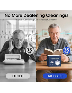 Limpiador Ultrasónico HAUSBELL Negro para Dientes y Retenedores 2