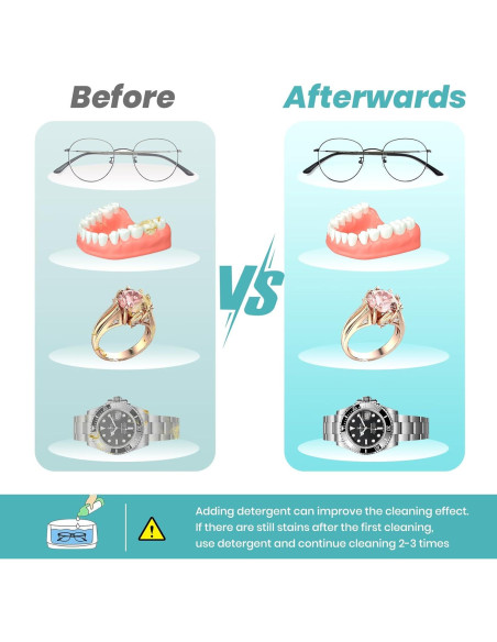 Limpiador Ultrasónico de Joyas 48KHz - M9B301 - Acero Inoxidable