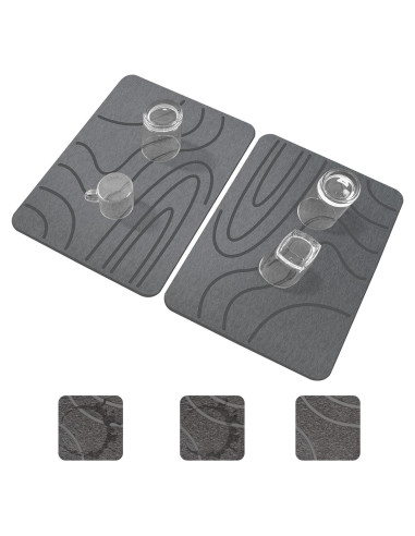 Alfombrilla de Secado de Piedra Diatomácea 2 Paquetes 40x30cm