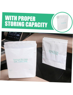 40 Bolsas de Basura Adhesivas Desechables para Auto 1L 2