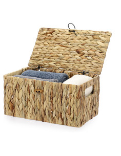 Cesta de Mimbre Hipiwe Mediana con Tapa - Almacenamiento Natural