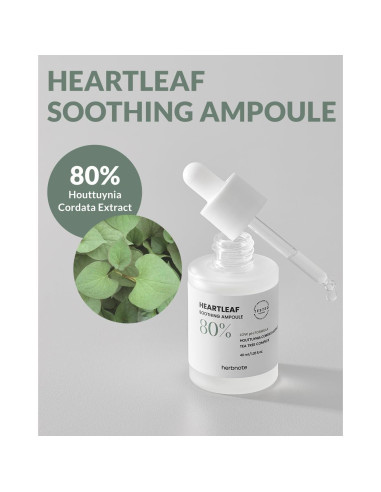 Ampoule Hidratante Calmante Hoja de Corazón Corea 40 ml
