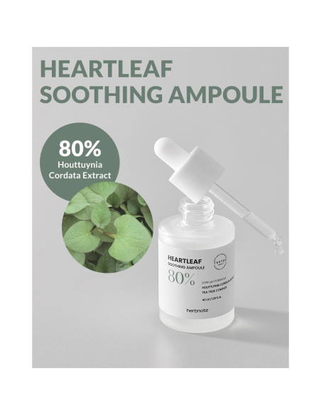 Ampoule Hidratante Calmante Hoja de Corazón Corea 40 ml
