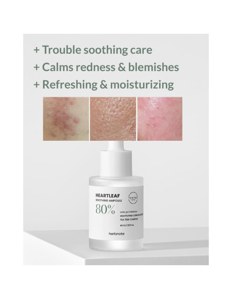 Ampoule Hidratante Calmante Hoja de Corazón Corea 40 ml