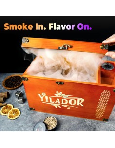 Kit de Ahumador Eléctrico Yilador con Caja de Madera y 6 Astillas 2