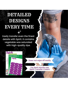 Papel de Transferencia Tatuaje Térmico Verde Spirit 100 Hojas 2