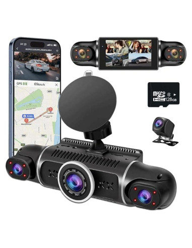 Dash Cam 4 Cámaras 1080P WDHOICAR con Pantalla IPS y WiFi
