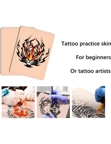 Kit de Práctica de Tatuaje Gakonp 20 Piezas 3mm Piel Falsa