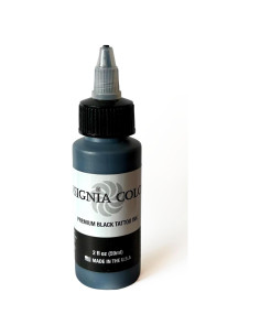 Tinta de Tatuaje Negra Premium Insignia Color 59.15 ml Vegana