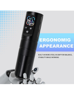 Kit de Tatuaje Inalámbrico KVM con Pluma OLED y 57 Accesorios 2