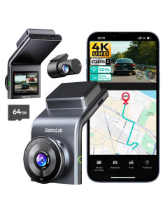 Cámara Dash 4K BOTSLAB G300H Plus Delantera y Trasera GPS