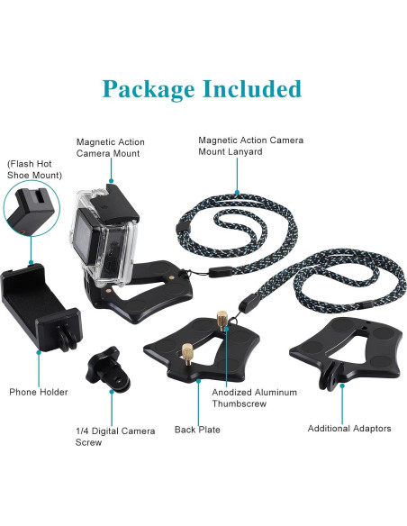 Soporte de Pecho Magnético RGBTEK para Cámara de Acción