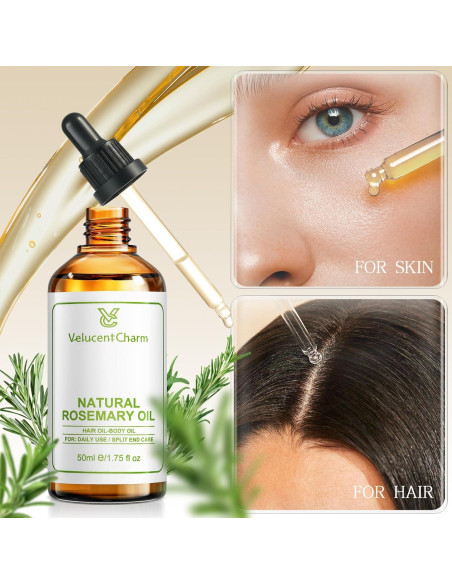 Aceite Orgánico de Romero VelucentCharm 51.2 ml Crecimiento Capilar Aceite Orgánico de Romero VelucentCharm 51.2 ml Crecimiento Capilar