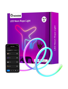 Luces de Cuerda Neón Wohome 5m RGB-IC 48W Control APP y Voz