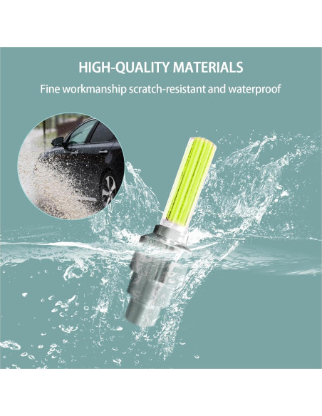 6 Luces LED para Ruedas Dickno - Tapa de Válvula Amarillo