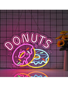 Cartel de Neon Donuts Jomobuty 40.7x32 cm USB Regulable 2