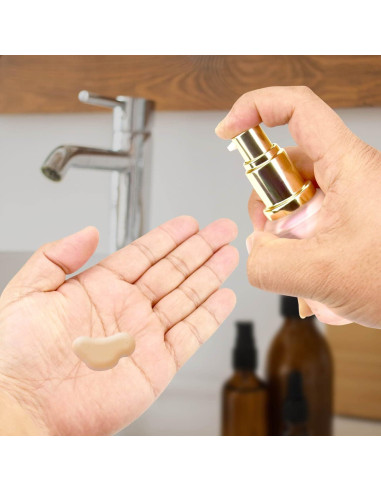 Bomba de Base Ajustable WATAWA para Maquillaje Doble - Dorado