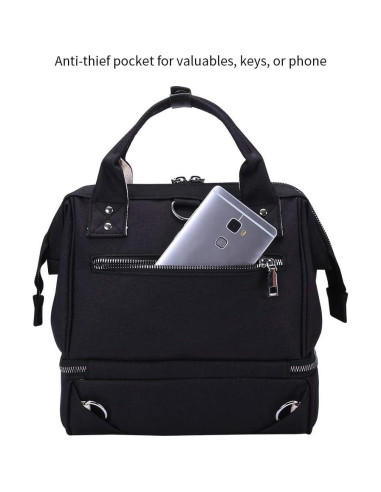 Bolsa Extractora de Leche GOGOSO Negra con Bolsillo Enfriador