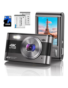 Cámara Digital Rumyums 4K 48MP Compacta con Zoom 18x