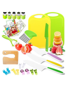 Kit de cuchillos de cocina seguros para niños Liamasum 29 piezas