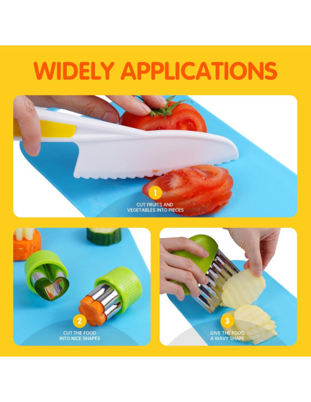 Kit de cuchillos de cocina seguros para niños Liamasum 29 piezas