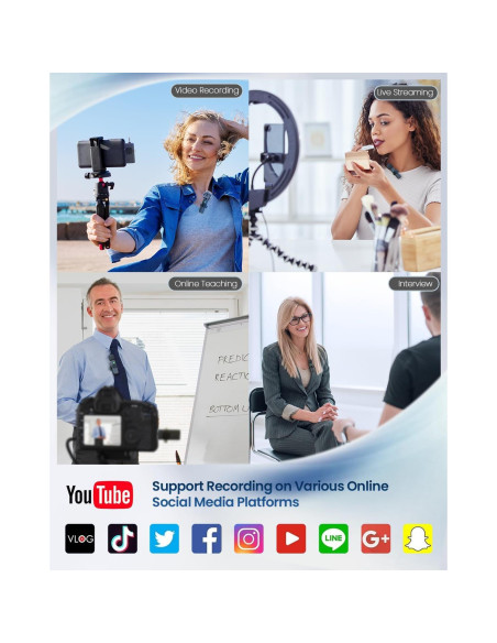 Micrófono Lavalier Inalámbrico EVXVE Mini 4 en 1 USB-C Micrófono Lavalier Inalámbrico EVXVE Mini 4 en 1 USB-C