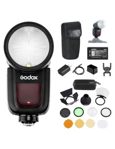 Flash Godox V1-C TTL con Kit de Accesorios AK-R1 para Canon