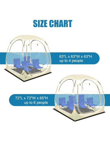 Tienda Deportiva Eapele Pop-Up para 6 Personas - Impermeable