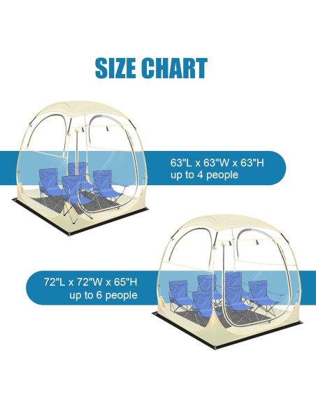 Tienda Deportiva Eapele Pop-Up para 6 Personas - Impermeable