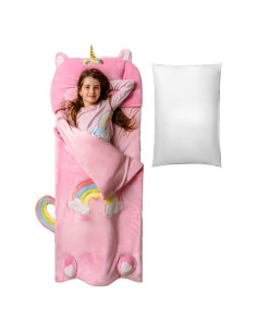 Saco de dormir Bollepo Unicornio Rosa 167.64x83.82cm con almohada