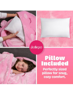 Saco de dormir Bollepo Unicornio Rosa 167.64x83.82cm con almohada 2