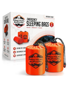 Bolsas de Dormir de Emergencia Practical Survival - Paquete de 2