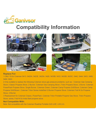 Regulador de Presión de Gas Coleman 5430 para Estufas de Propano