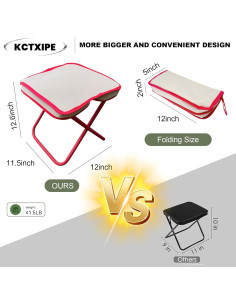Silla Plegable KCTXIPE para Camping y Exteriores - Caqui, 136 kg 2