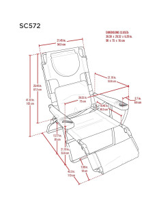 Sillón de Playa Plegable Tommy Bahama con Apertura Facial 4 Posiciones 2
