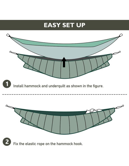 Colcha Inferior Doble Hamaca 4 Estaciones con Ganchos Magnéticos