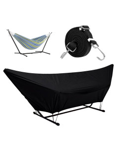 Cubierta de Hamaca Impermeable DSWCKNVK 150x401x99cm Negra