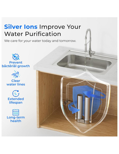 Filtro de Agua Bajo Fregadero Waterdrop WD-DST Acero Inoxidable