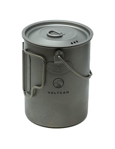 Olla de Titanio Valtcan 900ml con Tapa y Bolsa de Transporte