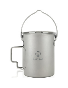 Olla de Titanio Valtcan 900ml con Tapa y Bolsa de Transporte 2