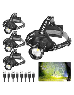 Linterna Frontal Recargable Foleto LED 90000 Lúmenes IPX6