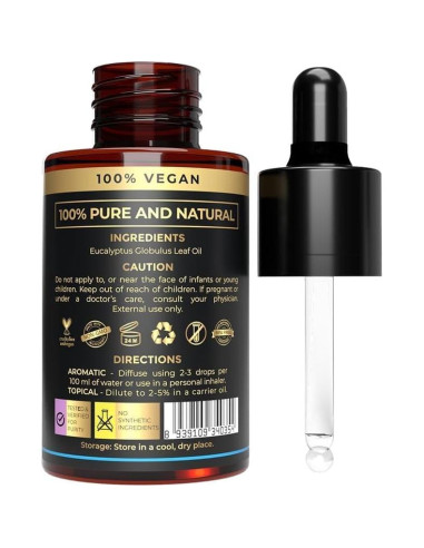 Aceite Esencial de Eucalipto Orgánico 100% Puro - 90g