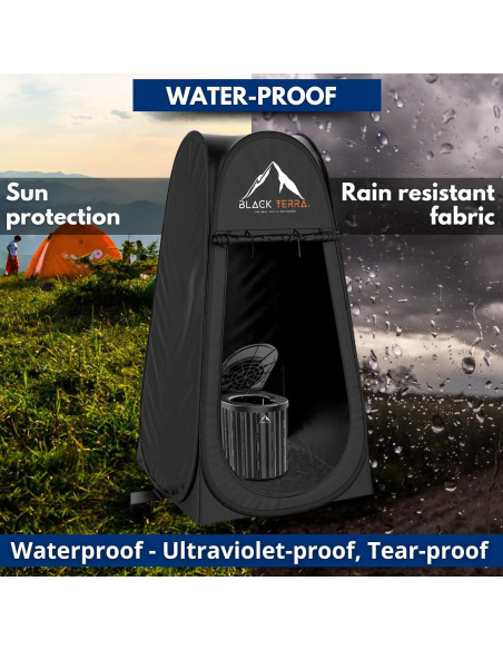 Inodoro Portátil BlackTerra BTOPTSAB2025 para Camping 1.89m